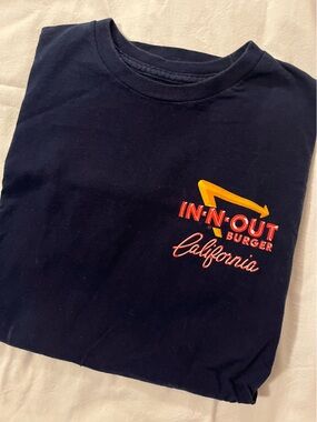 In-N-Out Burger California Logo Tee - Navy with Yellow & Red